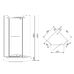 DUCT душ. кабина 90*90*200 см, пятиугольная, распашная, стекло прозрачное, 8мм, с мелким поддоном