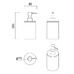 POZNAN дозатор для жидкого мыла отдельностоящий, пластик, дерево