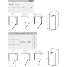 PDOP 1-90 white (Transparent) Душевая дверь