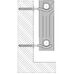 Комплект кронштейнов секционного радиатора штырьковый белый с дюбелем Ø8х230мм (компл.2шт)