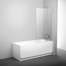 PVS 1-80 white (Transparent) Шторка неподвижная на ванну