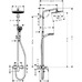 CROMETTA S 240 1jet Showerpipe душевая система с однорычажным смесителем, хром