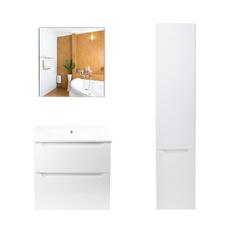 Комплект мебели для ванной Qtap Scorpio тумба с раковиной + зеркальный шкаф + пенал QT044SK42989