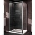 X1 дверь 100см распашная для ниши и боковой стенки, профиль глянцевый хром, стекло прозрачное