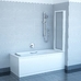 Шторки д/ванны складные VS 2 105 white (Transparent)