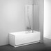 Шторки для ванны CVS2-100L Белая (Transparent)