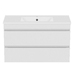 FIESTA комплект мебели 100см белый: тумба подвесная, 2 ящика + умывальник накладной арт 13-01-042F