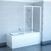 Шторки д/ванны складные VS 2 105 satin (Transparent)