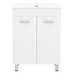 MARO комплект мебели 60см белый: тумба напольная, 2 дверцы + умывальник накладной арт 13-01-395