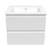 LEON комплект мебели 65см белый: тумба подвесная, 2 ящика + умывальник накладной арт 13-01-402А