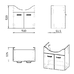 BUTTERFLY комплект мебели 55см, белый: тумба подвесная, 2 дверцы + умывальник накладной арт RZJ200