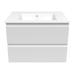 LEON комплект мебели 80см белый: тумба подвесная, 2 ящика + умывальник накладной арт 13-01-402В